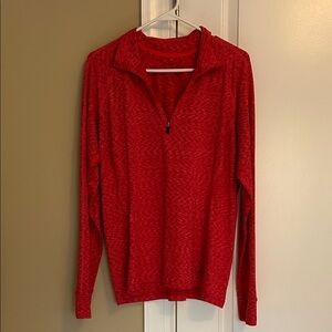 Red Quarter-Zip Pullover